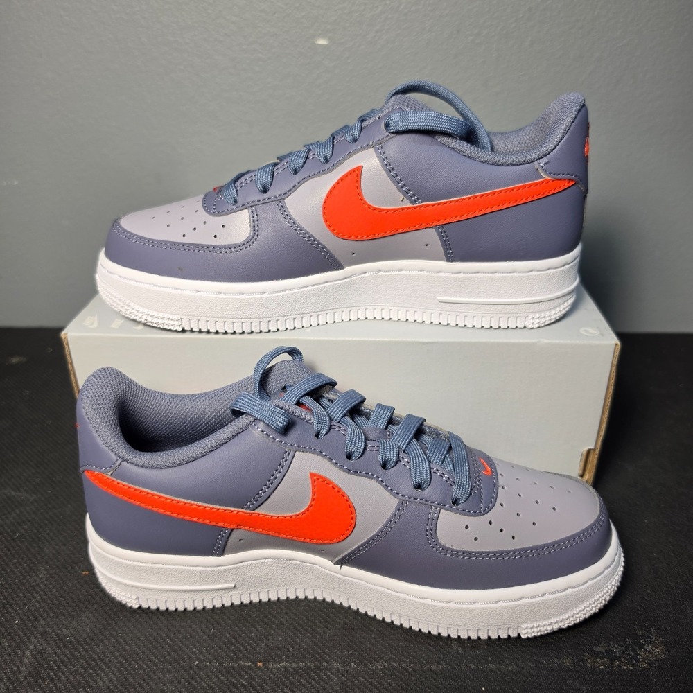 New Women 8.5 Youth 7Y Nike Air Force 1 Low GS CT3839-008 Cement Grey Orange NWB - Picture 2 of 9